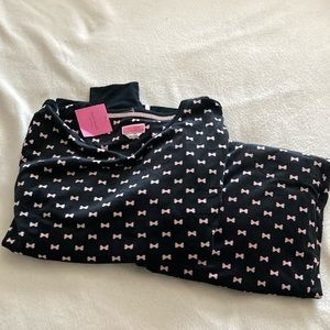 KATE SPADE | velour long sleeve pj with full length bottom new with tags, size L